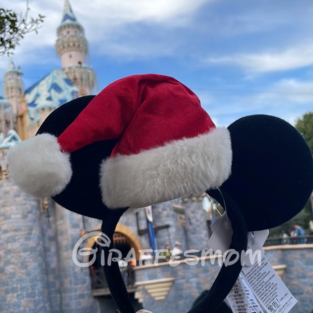 Disney Mickey Santa Hat Minnie Ears Headband Christmas Holiday 2022 Ears.



1